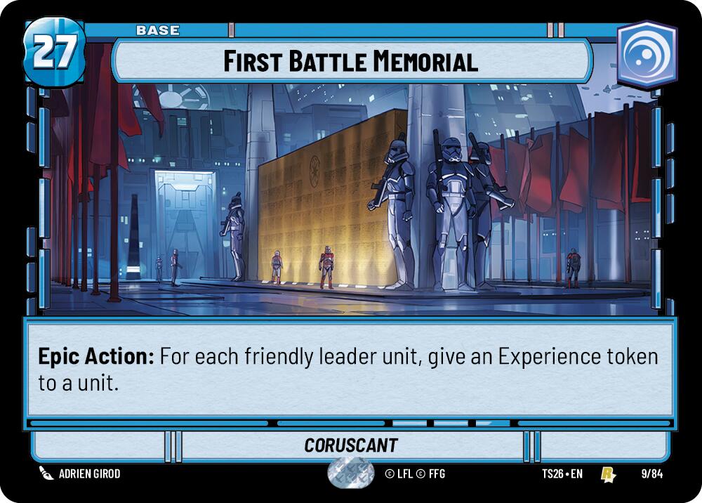 First Battle Memorial (9/84) (9/84) [Twin Suns] | Cards and Coasters CA