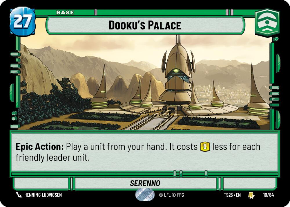 Dooku's Palace (10/84) (10/84) [Twin Suns] | Cards and Coasters CA