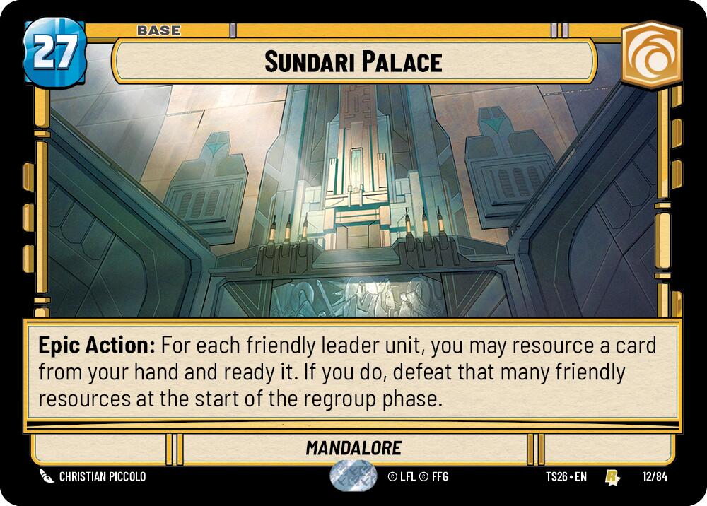 Sundari Palace (12/84) (12/84) [Twin Suns] | Cards and Coasters CA