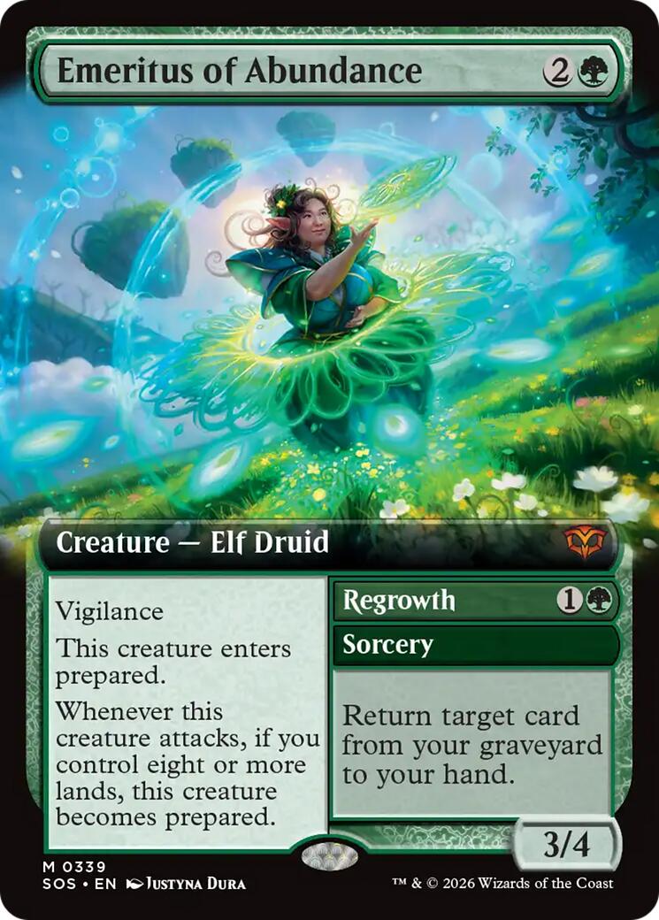 Emeritus of Abundance (Extended Art) [Secrets of Strixhaven] | Cards and Coasters CA
