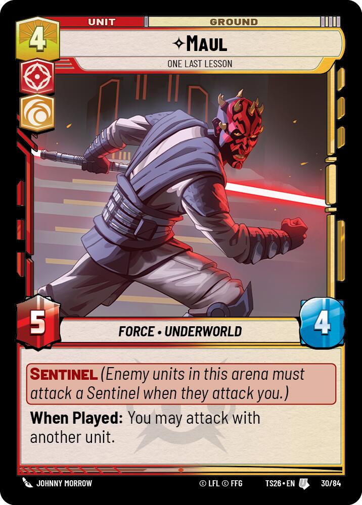 Maul - One Last Lesson (30/84) (30/84) [Twin Suns] | Cards and Coasters CA