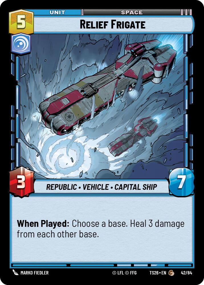 Relief Frigate (42/84) (42/84) [Twin Suns] | Cards and Coasters CA