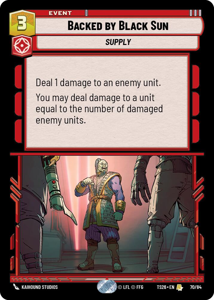 Backed by Black Sun (70/84) (70/84) [Twin Suns] | Cards and Coasters CA