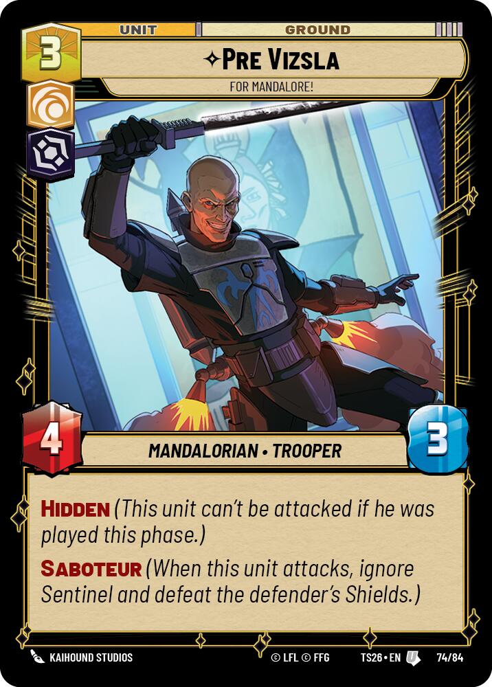 Pre Vizsla - For Mandalore! (74/84) (74/84) [Twin Suns] | Cards and Coasters CA
