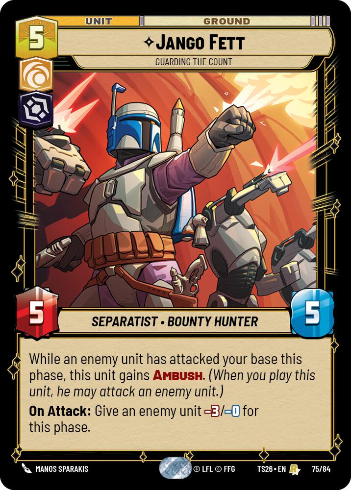 Jango Fett - Guarding the Count (75/84) (75/84) [Twin Suns] | Cards and Coasters CA