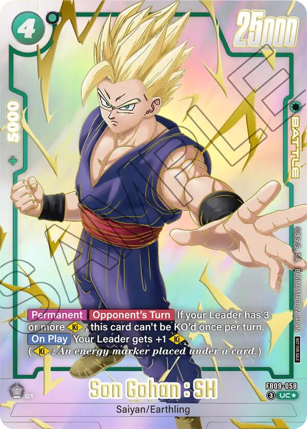 Son Gohan : SH (FB09-058) (Limited Pack 26-27 WAVE1) [Fusion World Tournament Cards] | Cards and Coasters CA