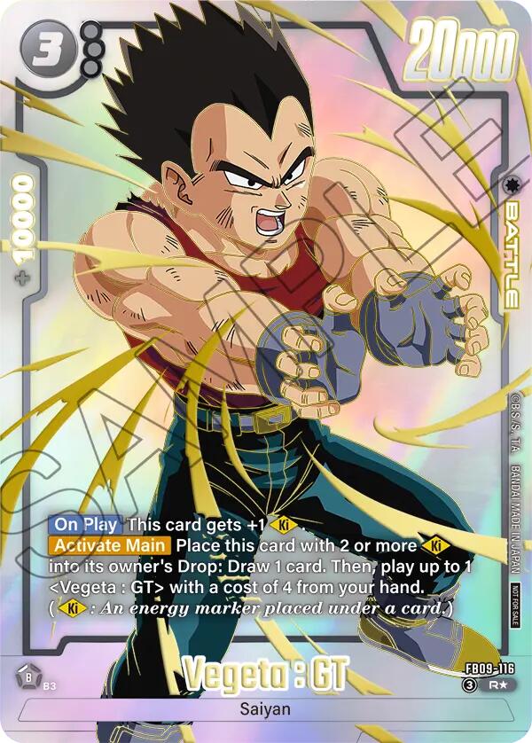 Vegeta : GT (FB09-116) (Limited Pack 26-27 WAVE1) [Fusion World Tournament Cards] | Cards and Coasters CA