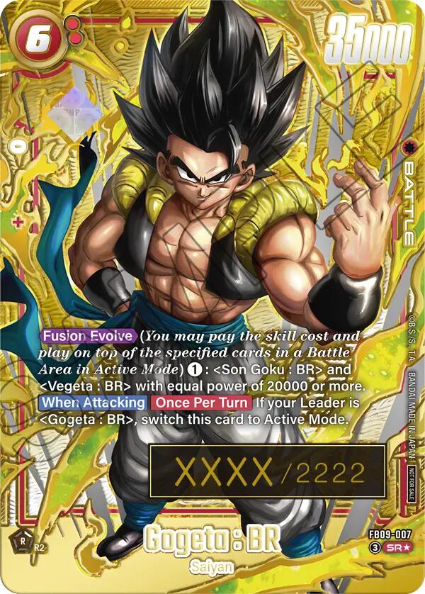 Gogeta : BR (FB09-007) (Serial Numbered) [Fusion World Tournament Cards] | Cards and Coasters CA