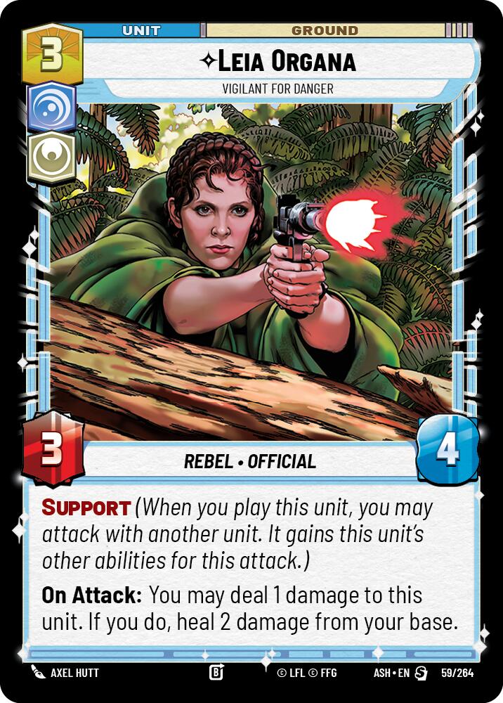 Leia Organa - Vigilant for Danger (59/264) (59/264) [Ashes of the Empire] | Cards and Coasters CA