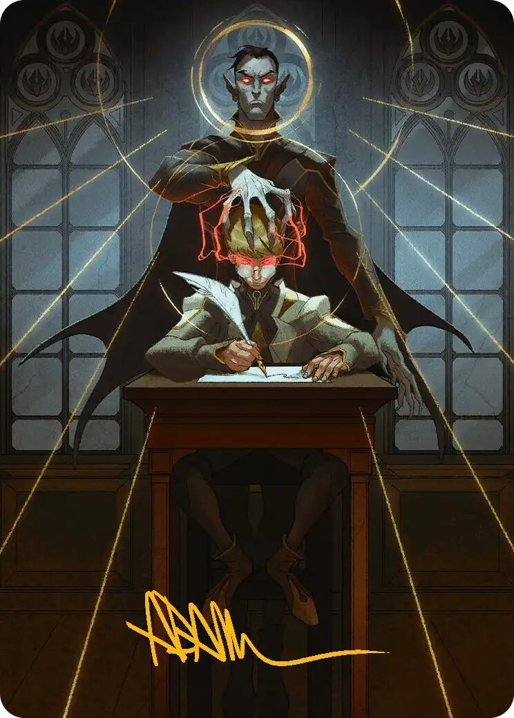 Vampiric Tutor Art Card (Gold-Stamped Signature) [Secrets of Strixhaven Art Series] | Cards and Coasters CA