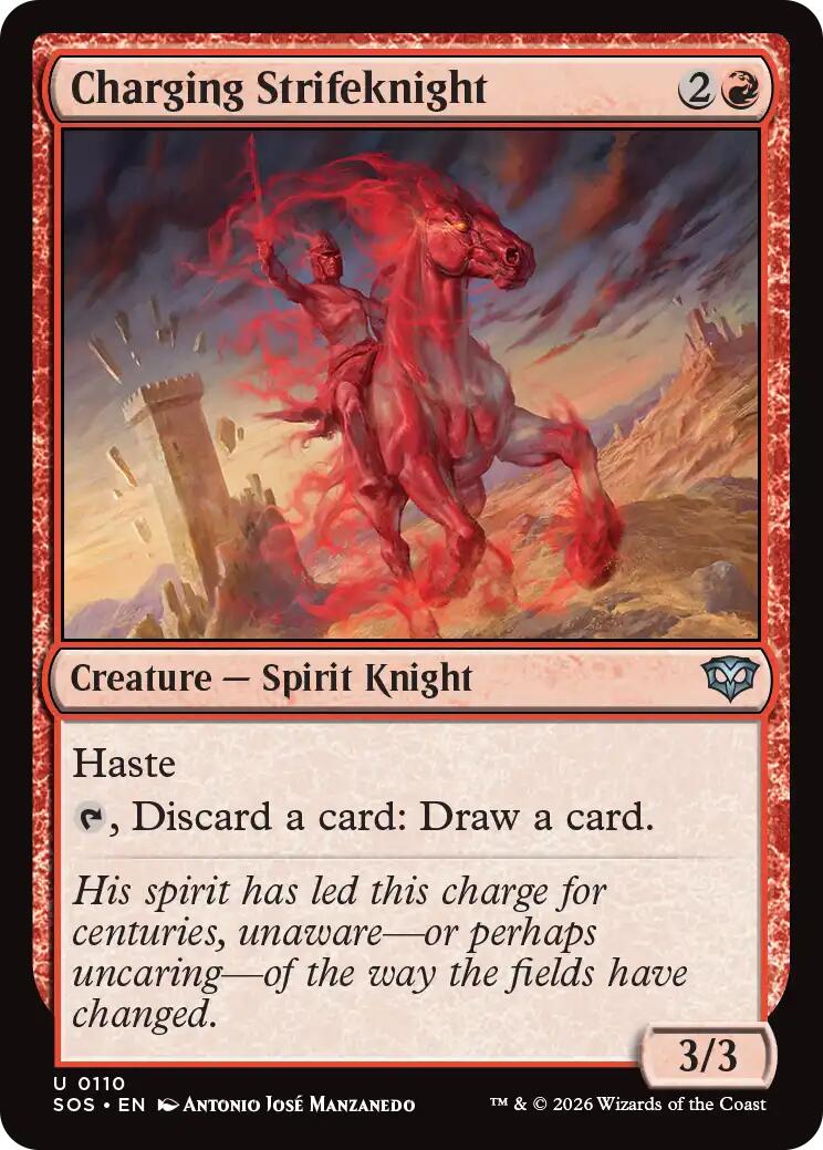 Charging Strifeknight [Secrets of Strixhaven] | Cards and Coasters CA