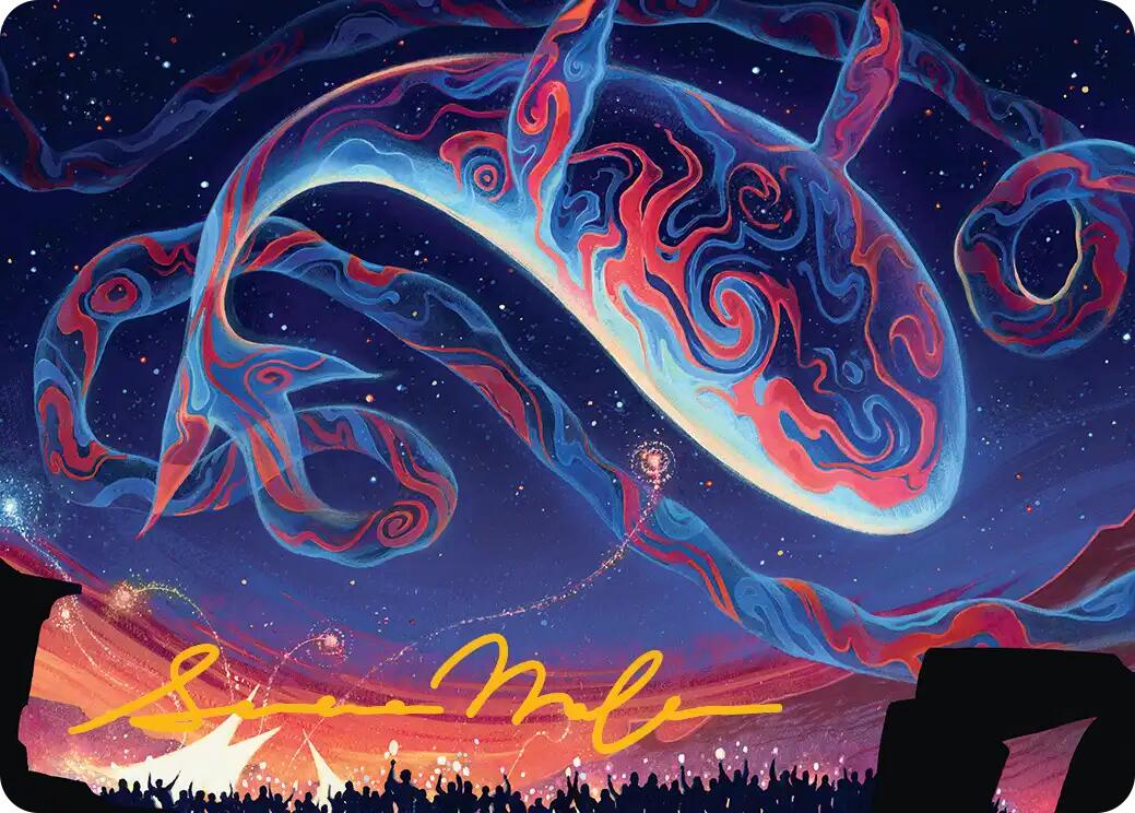 Spectacular Skywhale Art Card (Gold-Stamped Signature) [Secrets of Strixhaven Art Series] | Cards and Coasters CA