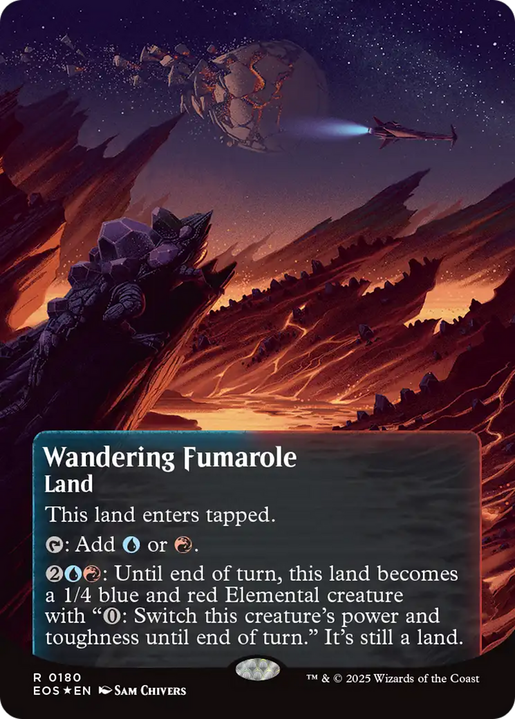 Wandering Fumarole (0180) (Borderless) (Galaxy Foil) [Edge of Eternities: Stellar Sights] | Cards and Coasters CA