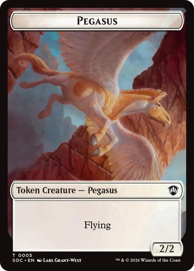 Pegasus // Inkling (0022) Double-Sided Token [Secrets of Strixhaven Commander Tokens] | Cards and Coasters CA