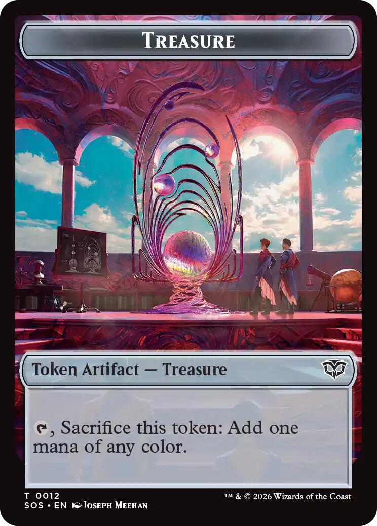 Primo, The Indivisble // Treasure Double-Sided Token [Secrets of Strixhaven Commander Tokens] | Cards and Coasters CA