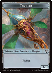 Thopter // Fractal (0004) Double-Sided Token [Secrets of Strixhaven Commander Tokens] | Cards and Coasters CA