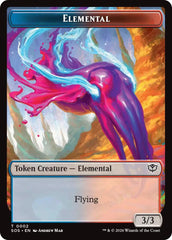 Dragon Illusion // Elemental (0002) Double-Sided Token [Secrets of Strixhaven Commander Tokens] | Cards and Coasters CA