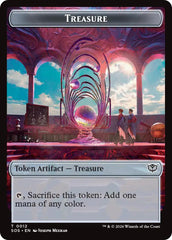 Elemental (0020) // Treasure Double-Sided Token [Secrets of Strixhaven Commander Tokens] | Cards and Coasters CA