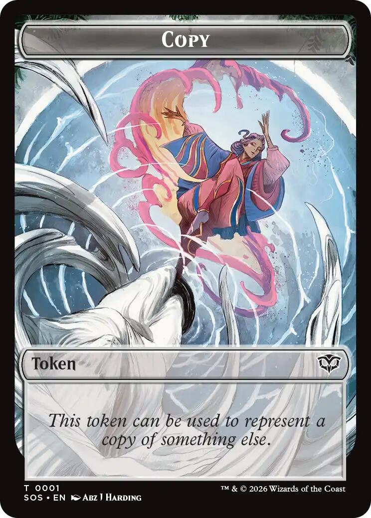 Copy // Spirit (0010) Double-Sided Token [Secrets of Strixhaven Tokens] | Cards and Coasters CA