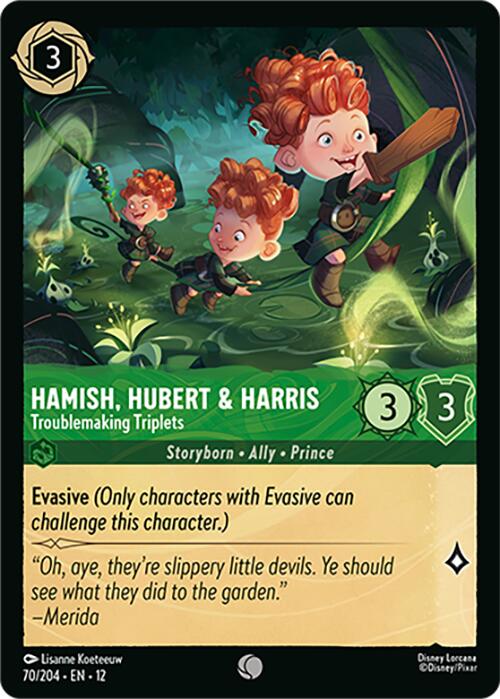 Hamish, Hubert & Harris - Troublemaking Triplets (70/204) [Wilds Unknown] | Cards and Coasters CA