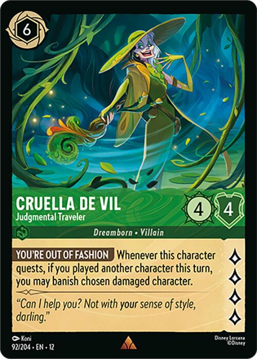 Cruella De Vil - Judgmental Traveler (92/204) [Wilds Unknown] | Cards and Coasters CA