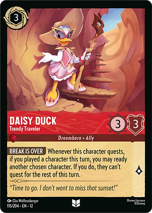 Daisy Duck - Trendy Traveler (115/204) [Wilds Unknown] | Cards and Coasters CA