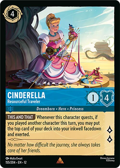 Cinderella - Resourceful Traveler (155/204) [Wilds Unknown] | Cards and Coasters CA