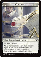 Contract // Pegasus Double-Sided Token [Secrets of Strixhaven Commander Tokens] | Cards and Coasters CA