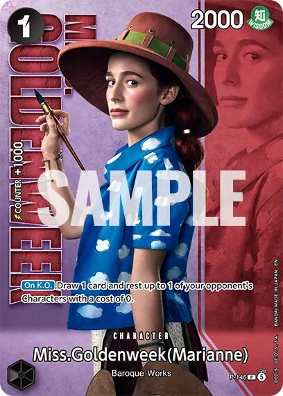 Miss.Goldenweek (Marianne) - P-146 (Premium Card Collection -Live Action Edition Vol.2 Baroque Works-) [One Piece Promotion Cards] | Cards and Coasters CA