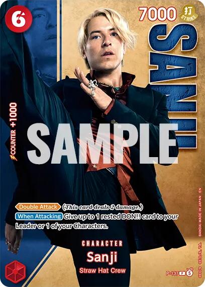 Sanji (P-137) (Premium Card Collection -Live Action Edition Vol.2 Straw Hat Crew-) [One Piece Promotion Cards] | Cards and Coasters CA