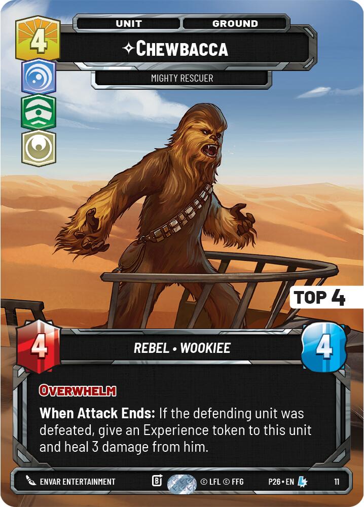 Chewbacca - Mighty Rescuer (11) (Top 4) (11) [Organized Play Promos] | Cards and Coasters CA