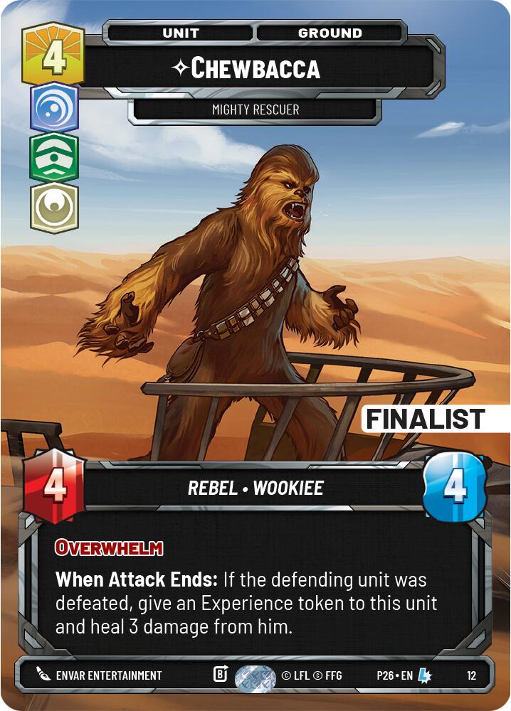 Chewbacca - Mighty Rescuer (12) (Finalist) (12) [Organized Play Promos] | Cards and Coasters CA
