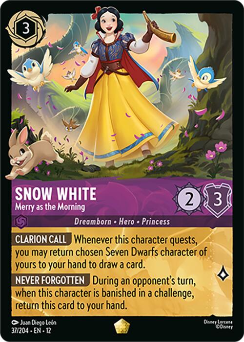 Snow White - Merry as the Morning (37/204) [Wilds Unknown] | Cards and Coasters CA