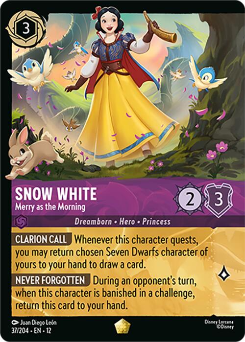 Snow White - Merry as the Morning (Foil) (37/204) [Wilds Unknown] | Cards and Coasters CA