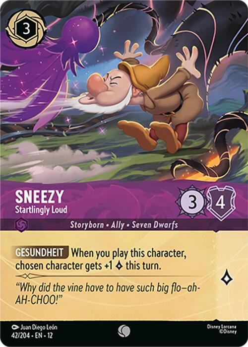 Sneezy - Startlingly Loud (Foil) (42/204) [Wilds Unknown] | Cards and Coasters CA