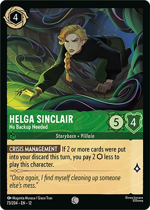 Helga Sinclair - No Backup Needed (73/204) [Wilds Unknown] | Cards and Coasters CA