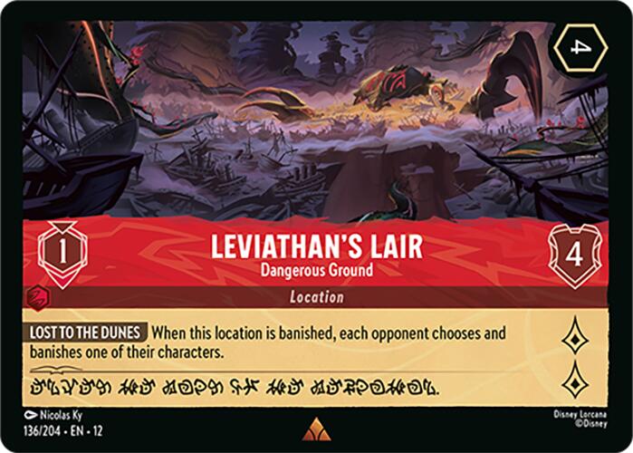 Leviathan's Lair - Dangerous Ground (136/204) [Wilds Unknown] | Cards and Coasters CA