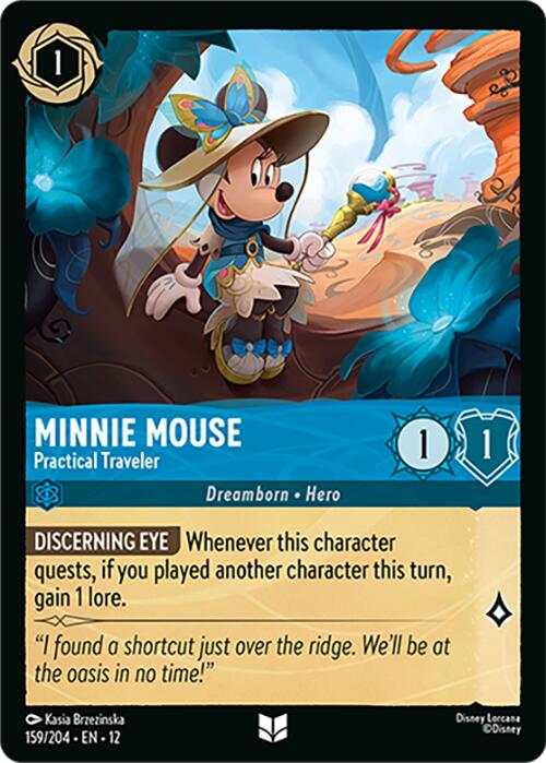 Minnie Mouse - Practical Traveler (159/204) [Wilds Unknown] | Cards and Coasters CA