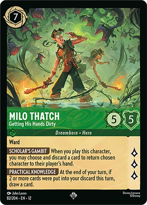 Milo Thatch - Getting His Hands Dirty (82/204) [Wilds Unknown] | Cards and Coasters CA