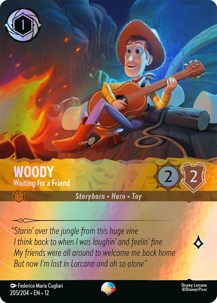 Woody - Waiting for a Friend (Epic) (205/204) [Wilds Unknown] | Cards and Coasters CA