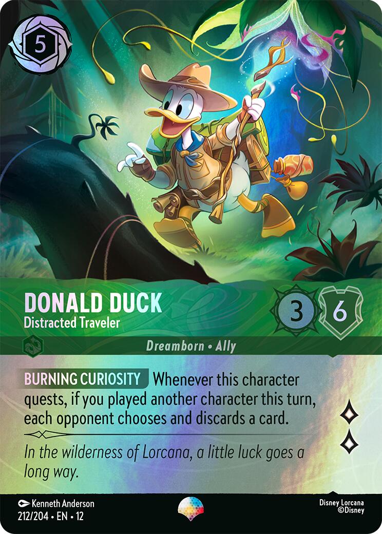 Donald Duck - Distracted Traveler (Epic) (212/204) [Wilds Unknown] | Cards and Coasters CA