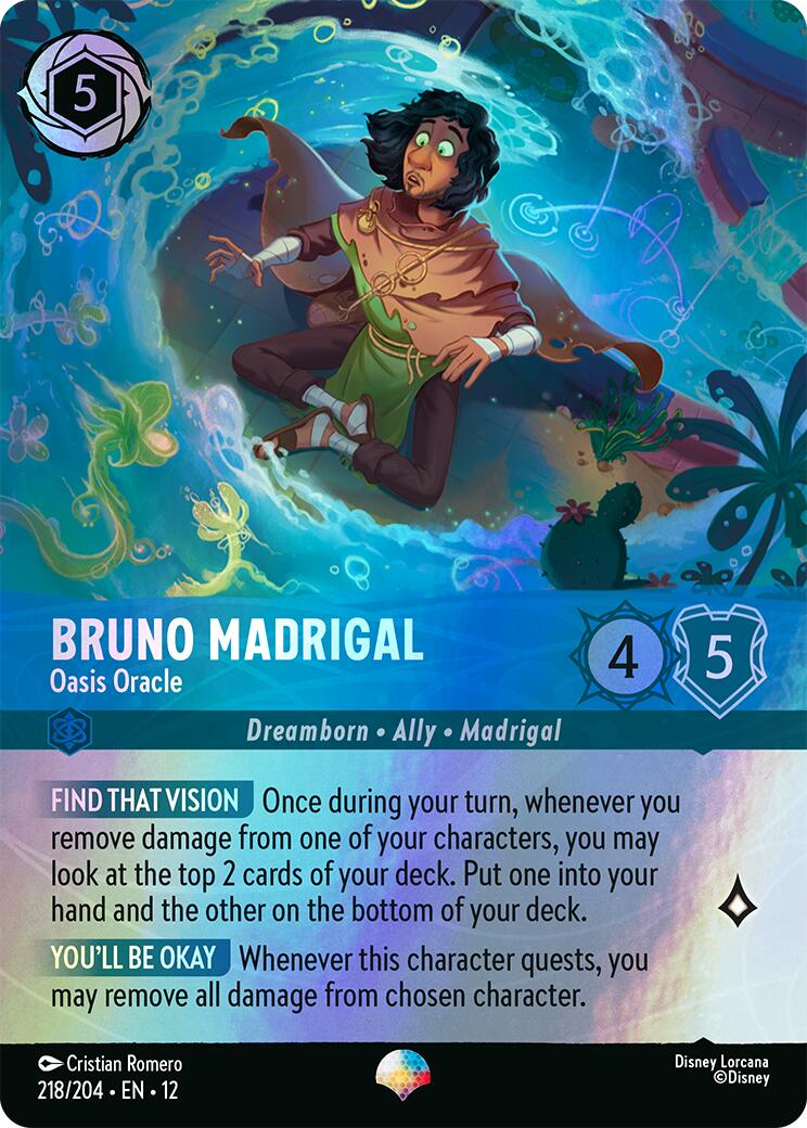 Bruno Madrigal - Oasis Oracle (Epic) (218/204) [Wilds Unknown] | Cards and Coasters CA