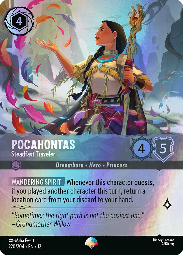 Pocahontas - Steadfast Traveler (Epic) (220/204) [Wilds Unknown] | Cards and Coasters CA