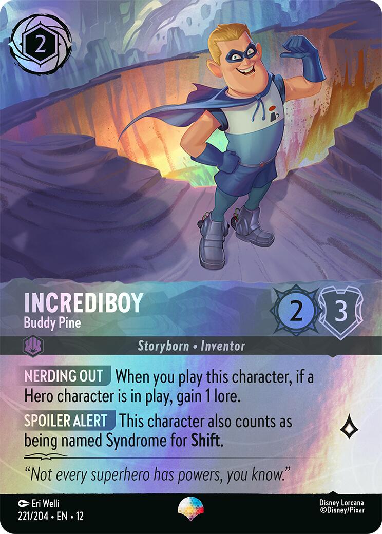 Incrediboy - Buddy Pine (Epic) (221/204) [Wilds Unknown] | Cards and Coasters CA