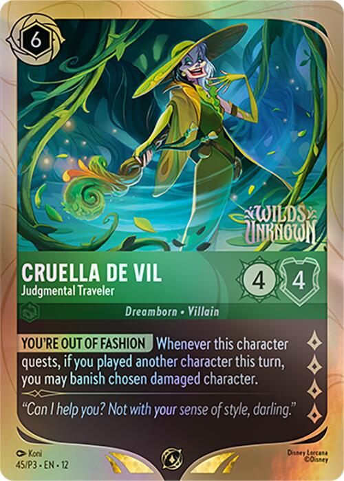 Cruella De Vil - Judgmental Traveler (45) [Promo Cards] | Cards and Coasters CA