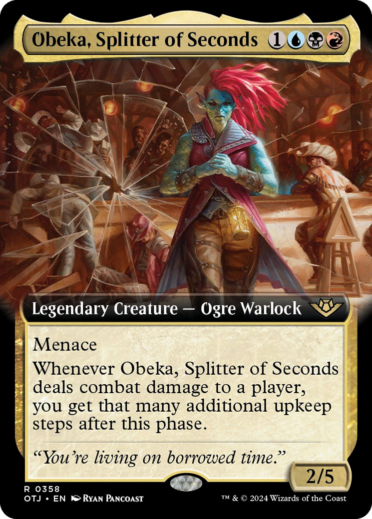 Obeka, Splitter of Seconds (Extended Art) [Outlaws of Thunder Junction] | Cards and Coasters CA