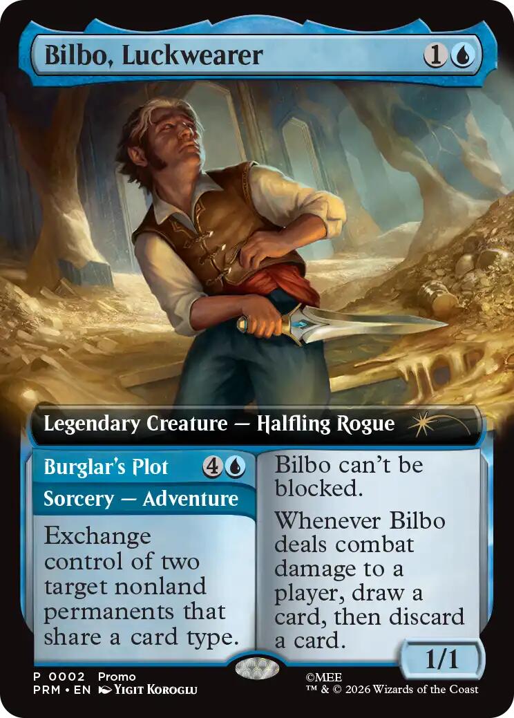 Bilbo, Luckwearer (Extended Art) [Media Promos] | Cards and Coasters CA