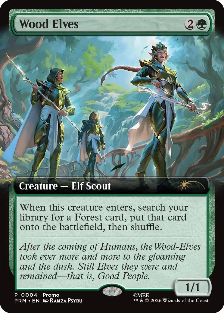 Wood Elves (Extended Art) [Media Promos] | Cards and Coasters CA