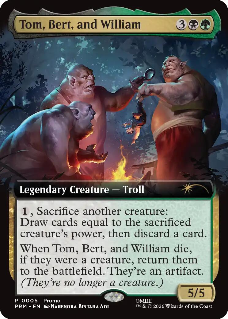 Tom, Bert, and William (Extended Art) [Media Promos] | Cards and Coasters CA