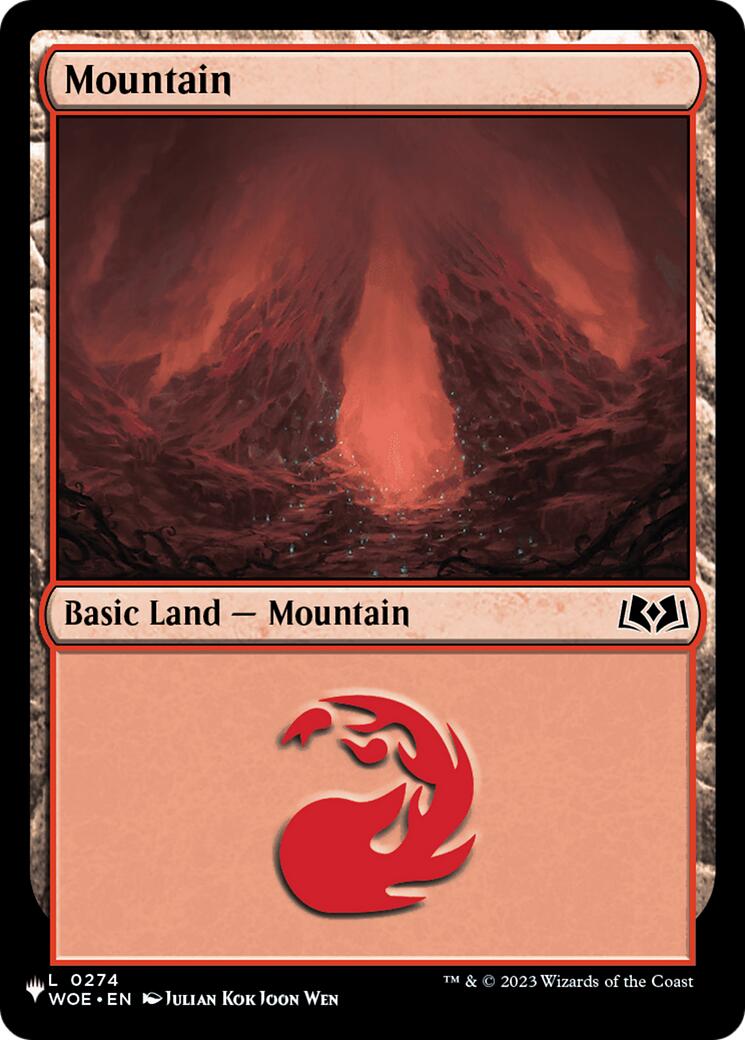 Mountain (0274) (WOE) [The List] | Cards and Coasters CA